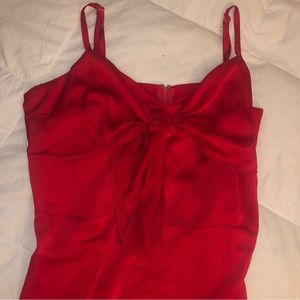 Christmas Sexy Dress Night Out Red Silky Romper/ Jumpsuit